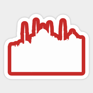 Istanbul Cityscape White Silhouette Sticker